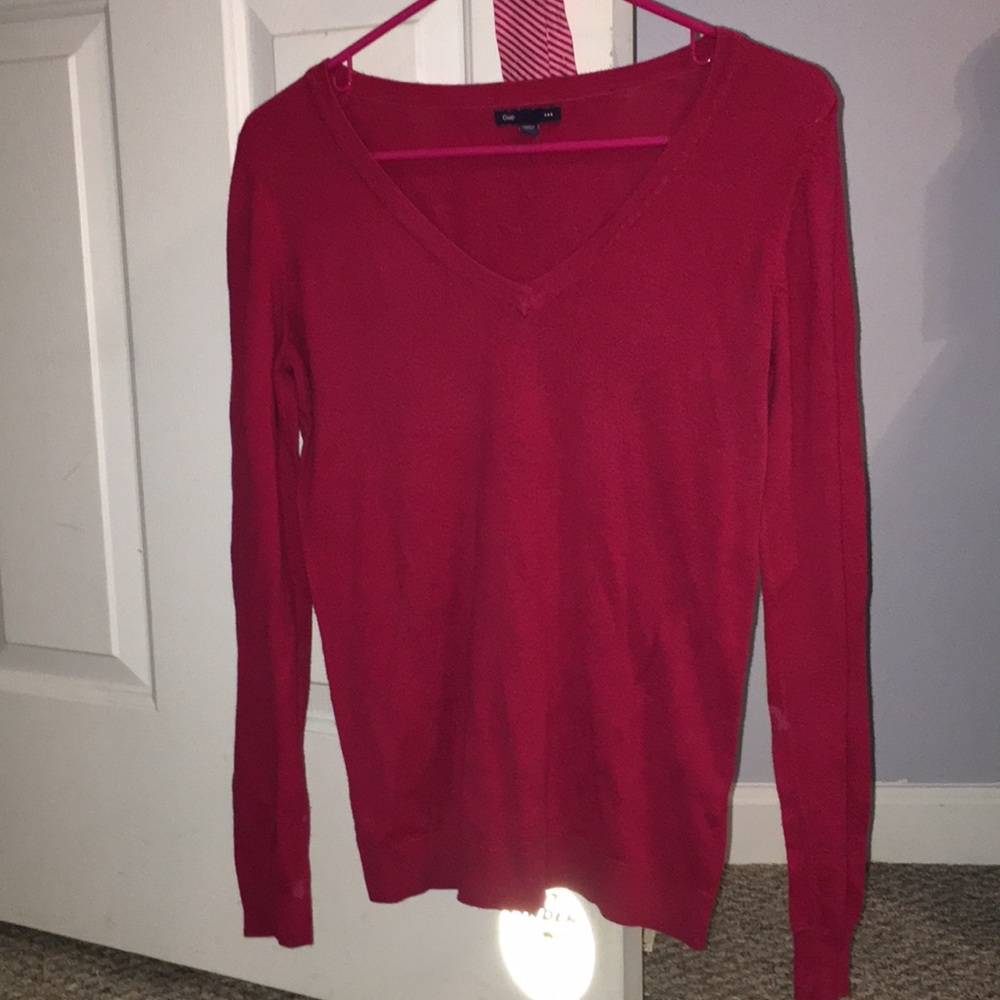 Pink Gap bench long sleeve shirt